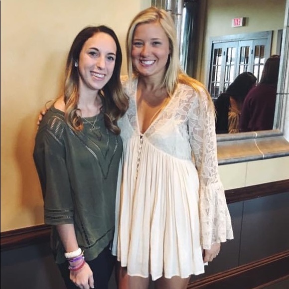 Free People Lace Dress - Bell Sleeves - Picture 5 of 12